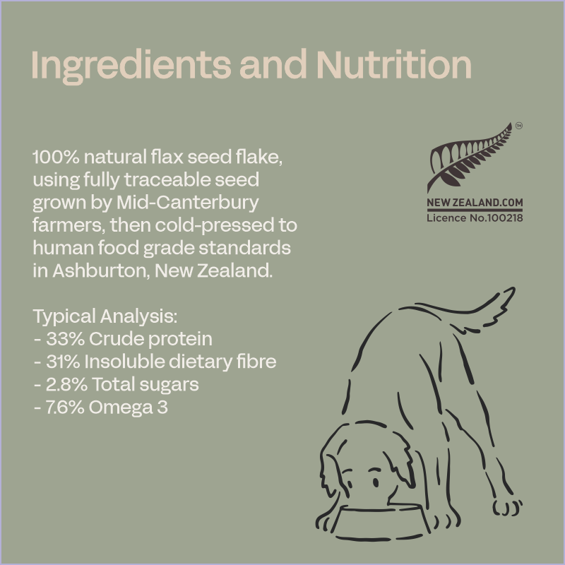 Canine Flax Seed Flake - Natural Fibre Supplement for Dogs