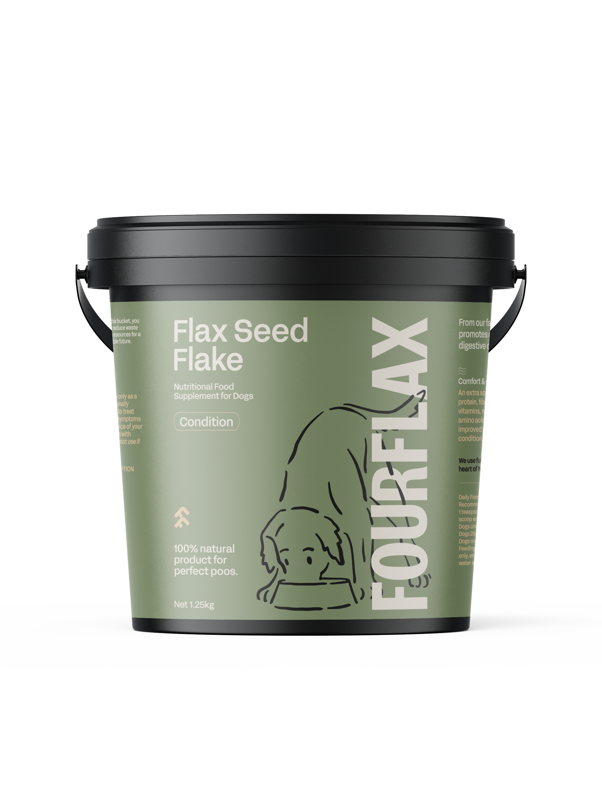 Canine Flax Seed Flake - Natural Fibre Supplement for Dogs