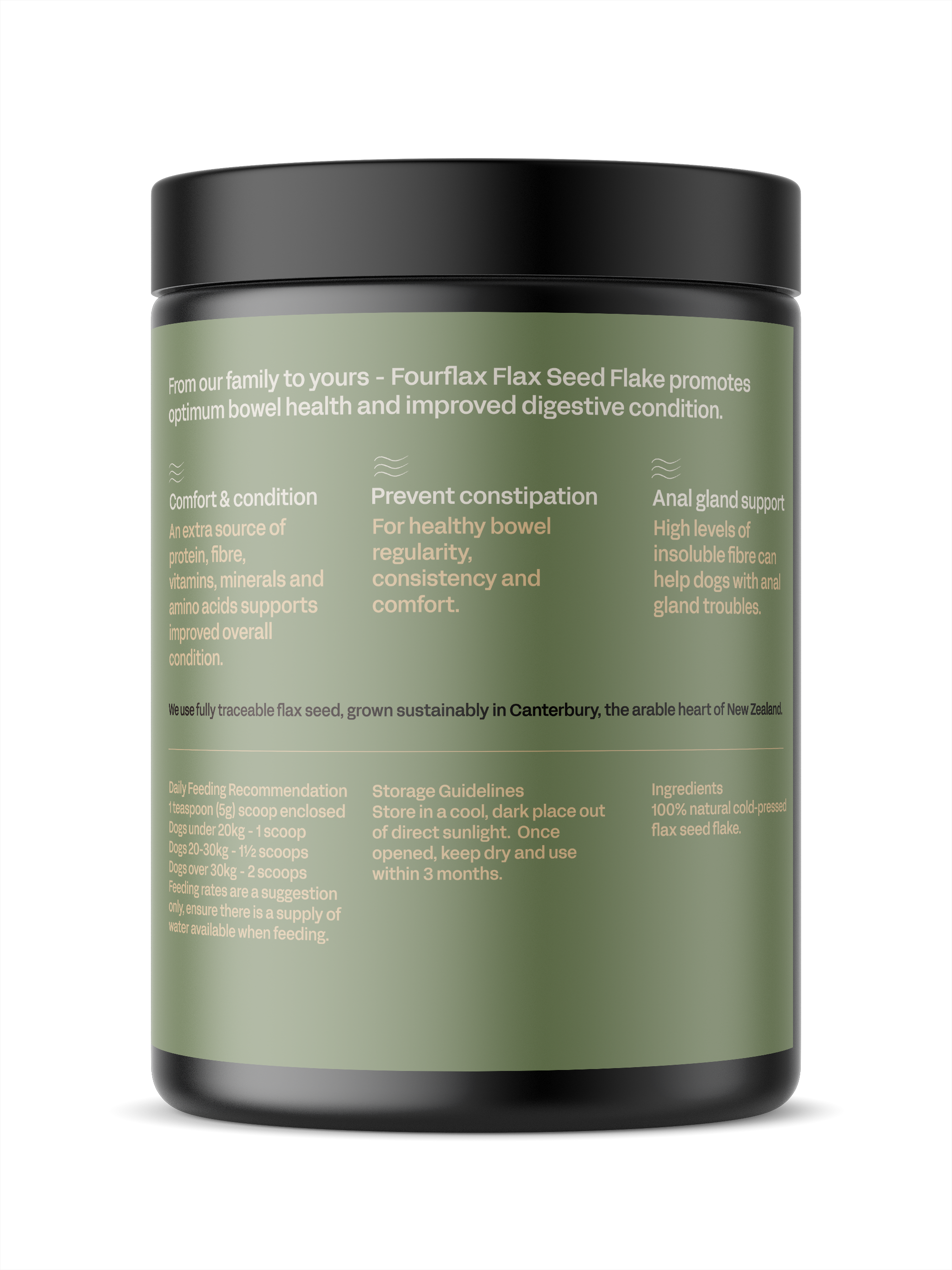 Canine Flax Seed Flake - Natural Fibre Supplement for Dogs